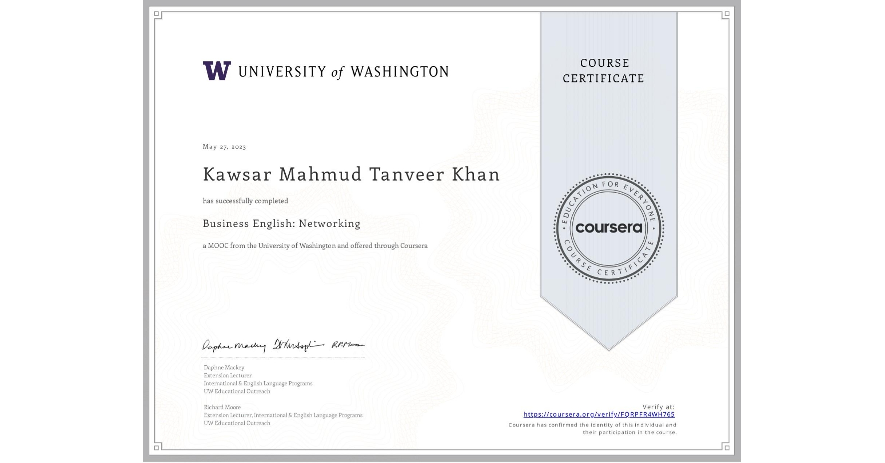 English Certification